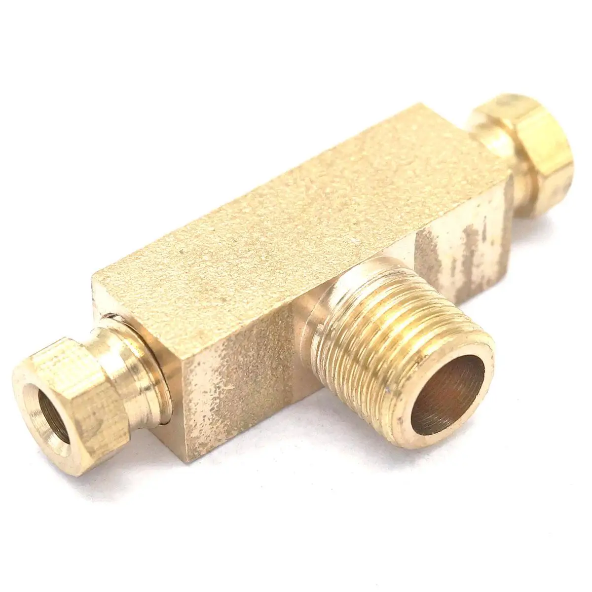 1/8&quot BSPP male Thread x 4mm OD Tube Tee Brass Compression Connector Fitting Adapter Pipe fitting For Lube Tubing | Обустройство