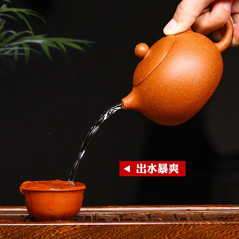 

Yixing purple clay pot pure handmade, authentic Xishi pot, Kungfu teapot, tea set, teacup set, household ceramic pot