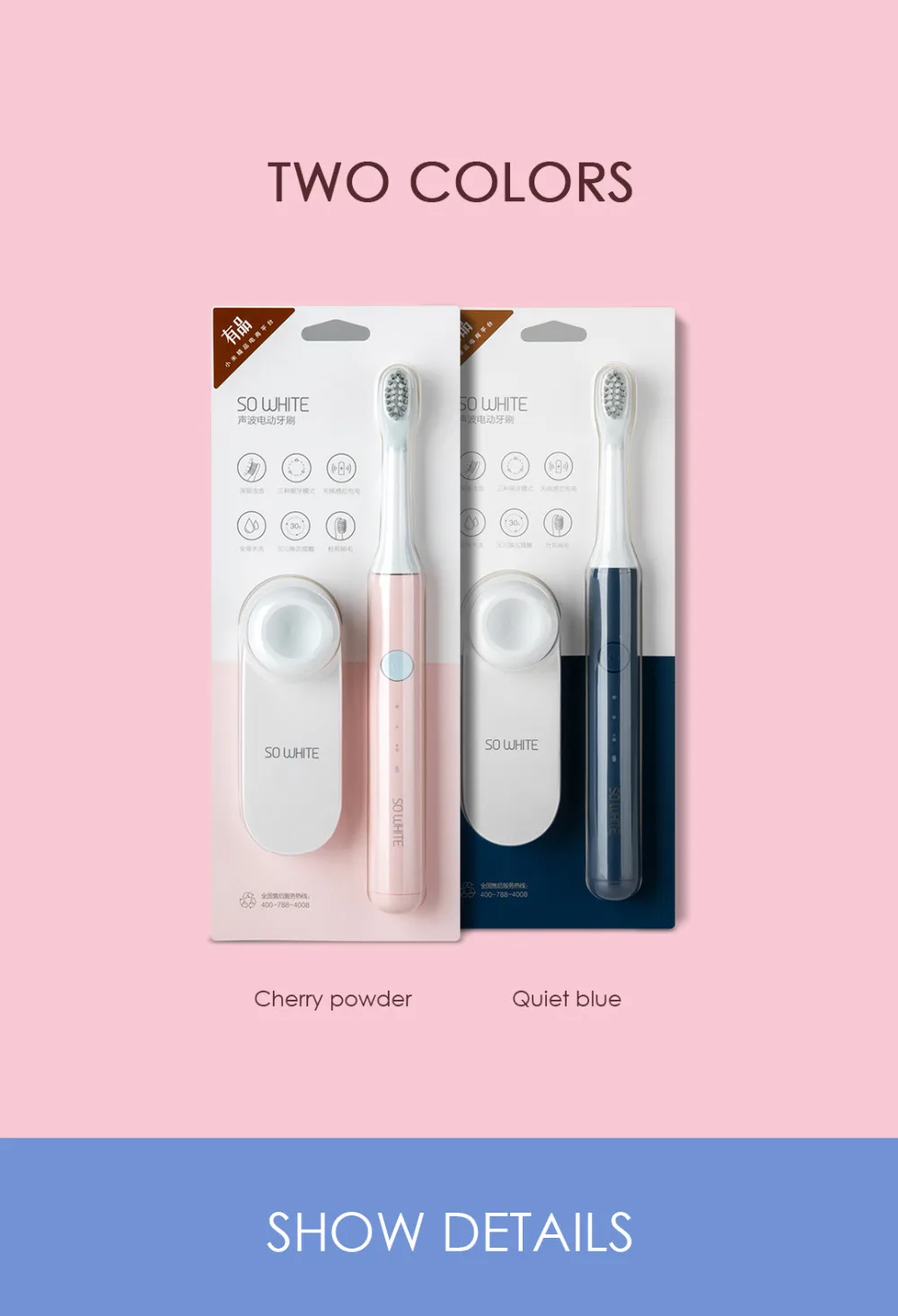 Xiaomi электрическая зубная щетка Sonic WaveRechargeable качество смарт чип сменная Зубная щетка головка отбеливание HealthyBest подарок 4