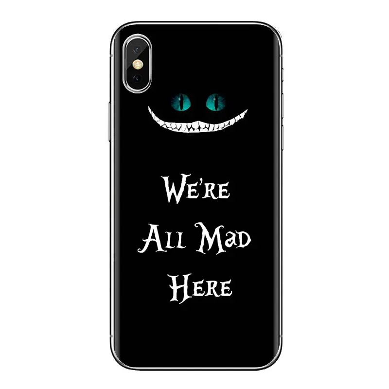 Мы все злимся здесь Алиса в стране чудес для samsung Galaxy S2 S3 S4 S5 MINI S6 S7 edge S8 S9 Plus Note 2 3 4 5 8
