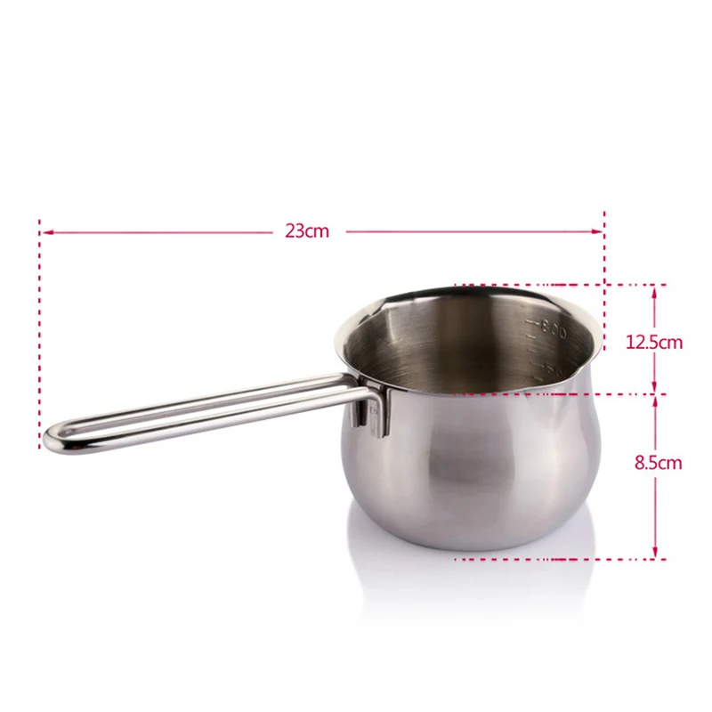 

Stainless Steel Baby Food Non-Stick Pan Milk Pot Butter Chocolate Melted Heating Pot Small Saucepan Cheese Pot With Pour Spouts