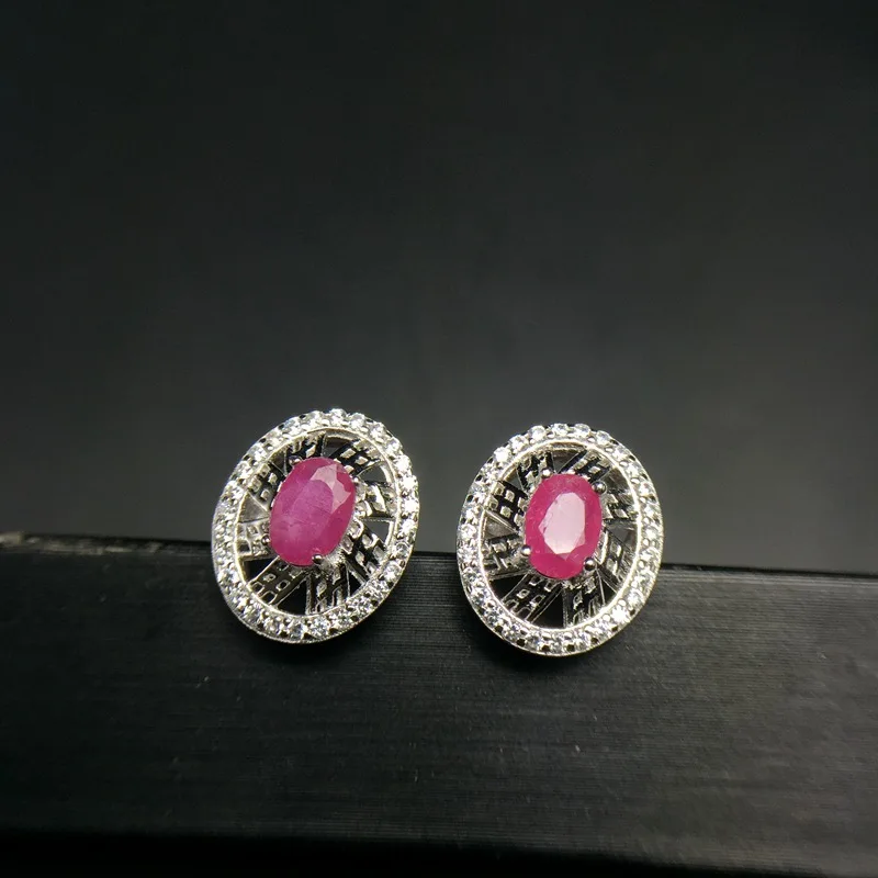 Набор ювелирных изделий новый магазин акция кольцо с натуральным Рубином для