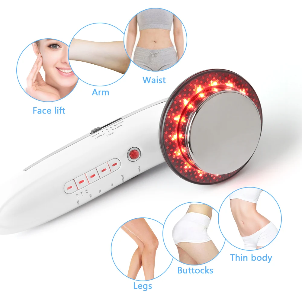 6 In 1 EMS Ultrasonic Body Slimming Loss Weight Anti Cellulite Massage Fat Burner Infrared Therapy Facial Machine | Красота и
