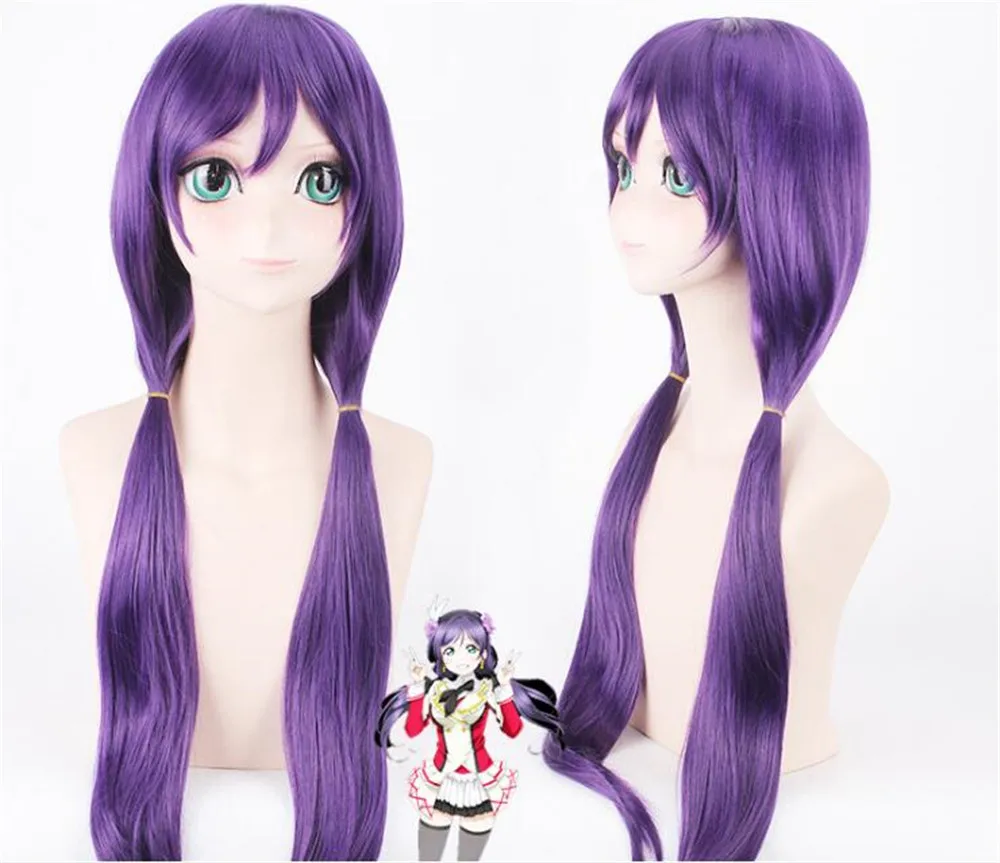 Аниме LoveLive Nozomi Tojo фиолетовый длинный парик косплей костюм Love Live для женщин