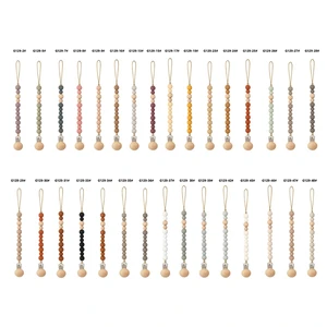 Цепочка-пустышка для младенцев, деревянная пустышка, 1 шт.