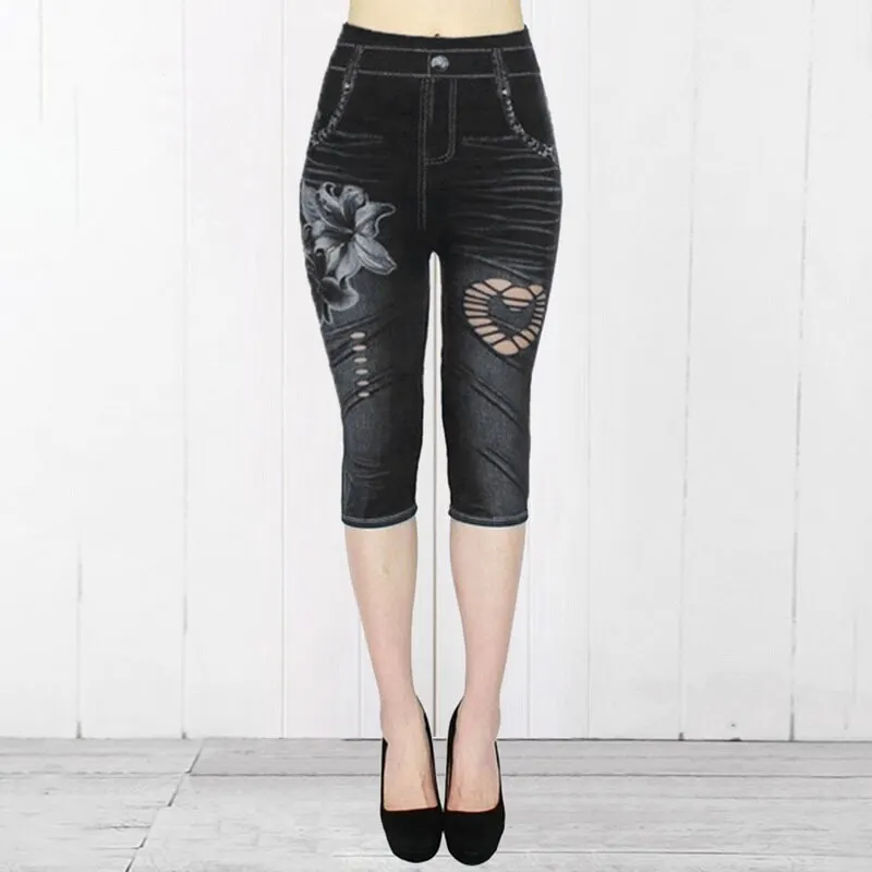 Штаны для йоги с принтом женские спортивные Леггинсы высокой талией