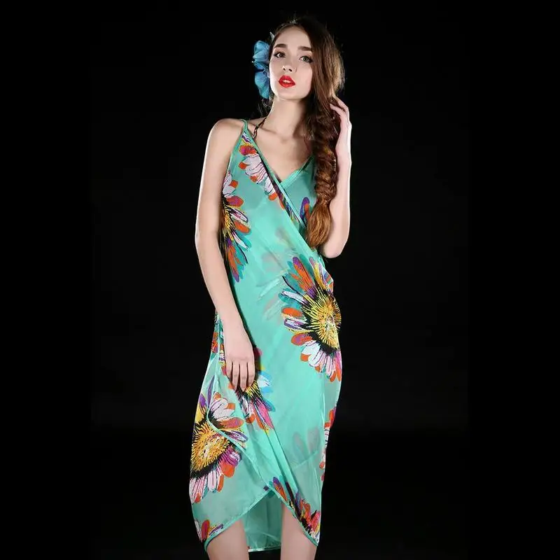 

Ladies Sexy Suspenders Beach Skirt Apron Bikini Blouse Towel Open Back Shawl Suspender Beach Dress Swimwear Long Back K6Y8