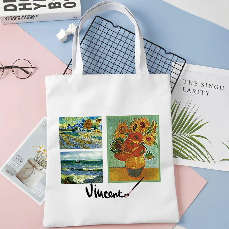 

Сумка для покупок Van Gogh, многоразовая Джутовая сумка, сумки для покупок, Холщовая Сумка, сумка, джутовая ткань, сумки, экологические сумки