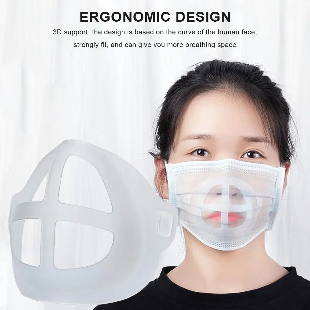 

5Pcs/set Breathable Lipstick Protection Stand Mask Bracket Prevent Makeup Removal Enhance Breathing Space Mask Nose Pad