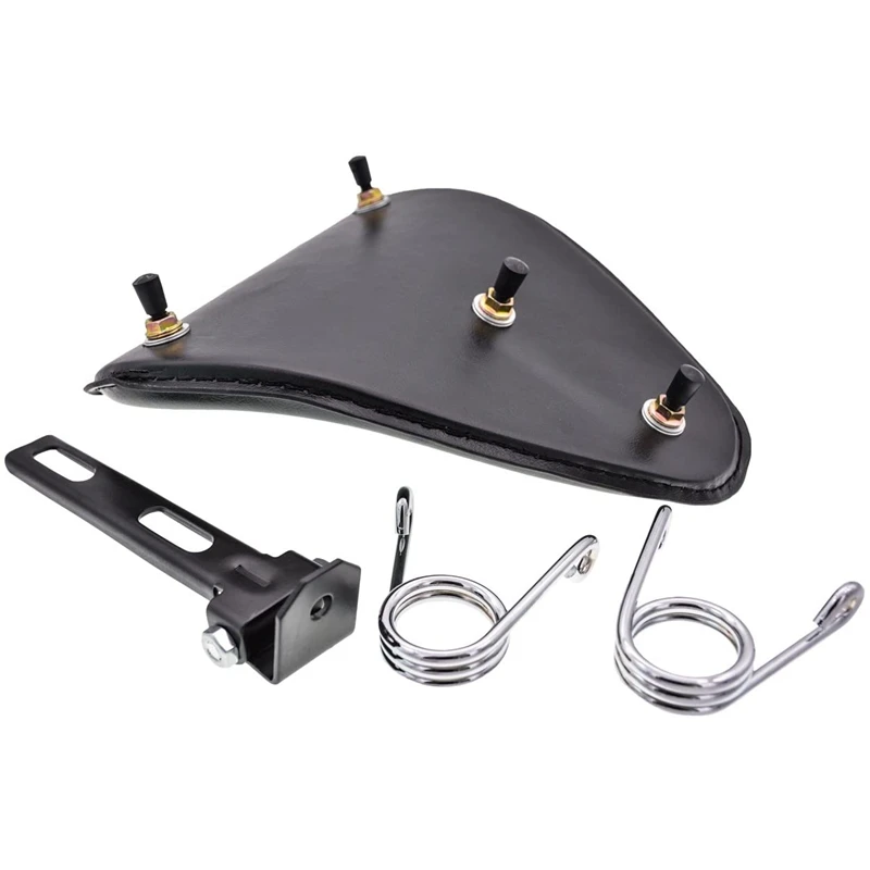 

Chrome Leather Motorcycle Soft Leather Seat Spring Solo Bracket Motorcycle Accessories Refitting Retro Spring Cushion for Honda