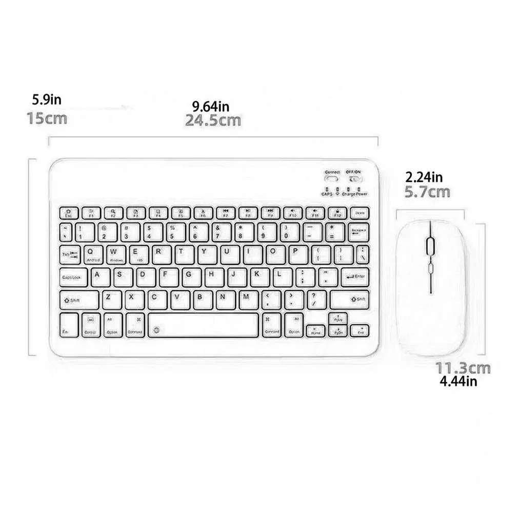 

Light Mouse Keyboard Suit Portable 7 Inch Tablet Pc Mobile Phone General Wireless Keyboard And Mouse