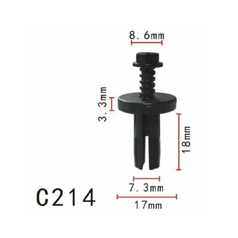 

100 шт., нейлоновый фиксатор C214 для Nissan 6384401A99