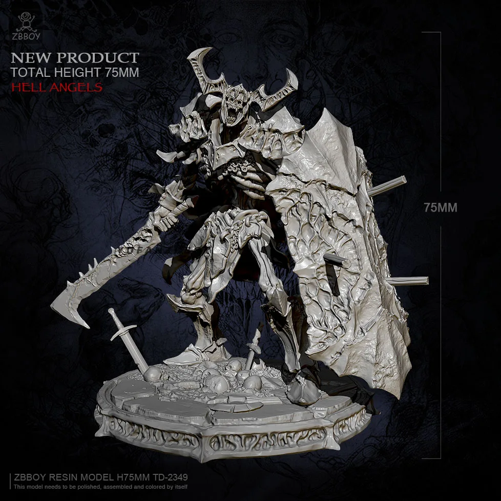 

80mm Resin model kits Messenger of hell self-assembled TD-2349