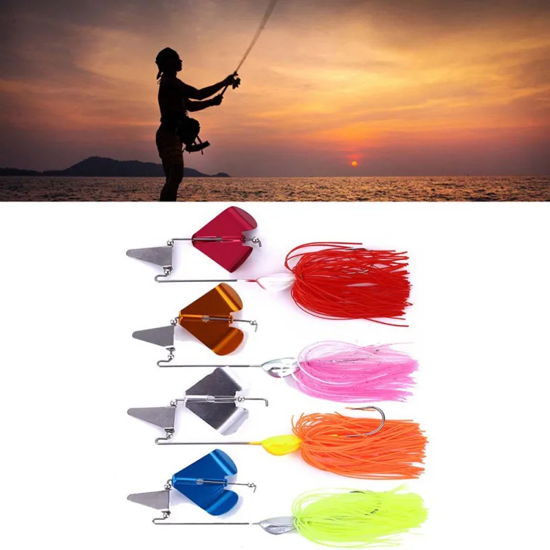 

Fish Lure Anti Winding Metal Spinner bait Artificial Silicone Bait Fishing
