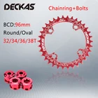 Звездочка DECKAS 96BCD 94BCD круглая овальная Горная велосипед, узкая широкая цепь, кольцо 32T34T36T38T, шоссейный велосипед Shimano Deore