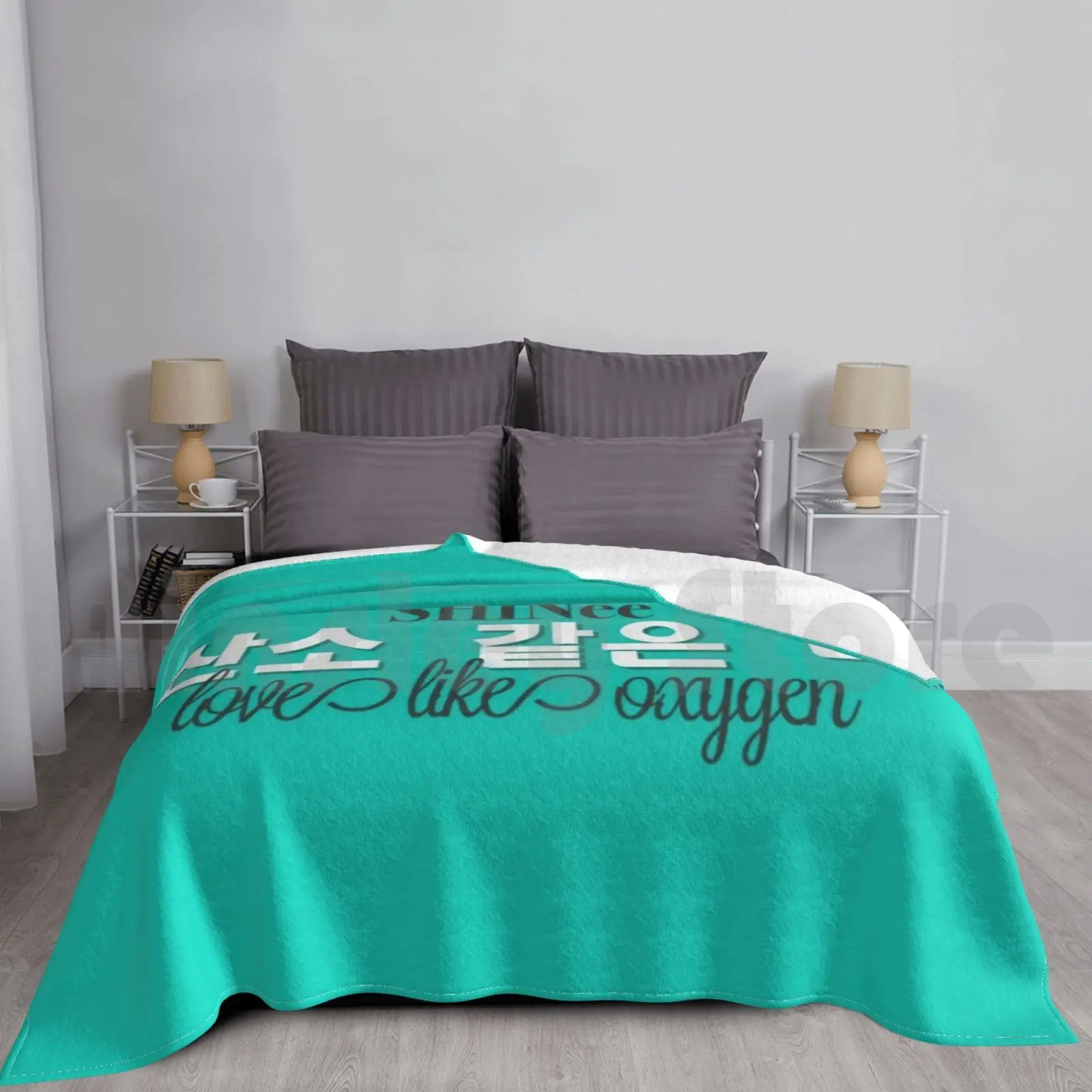 Shinee одеяло с надписью Love Like Oxygen