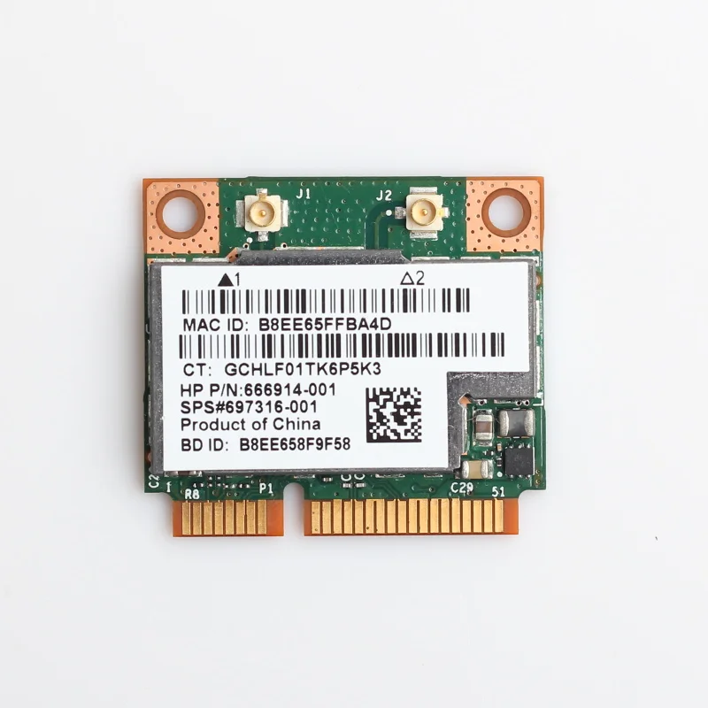 Двухдиапазонная беспроводная карта Broadcom BCM943228HMB 802.11a/b/g/n 300 Мбит/с Wifi Bluetooth 4,0 половинная мини pci-e ноутбук Wlan 2,4 ГГц 5 ГГц