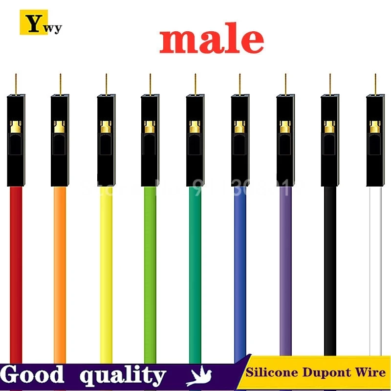 

9PCS/45PCS 2.54 super soft Silicone DuPont wire female to female/male to male/male to female 1Pin DuPont 26AWG 10/20/30/50CM