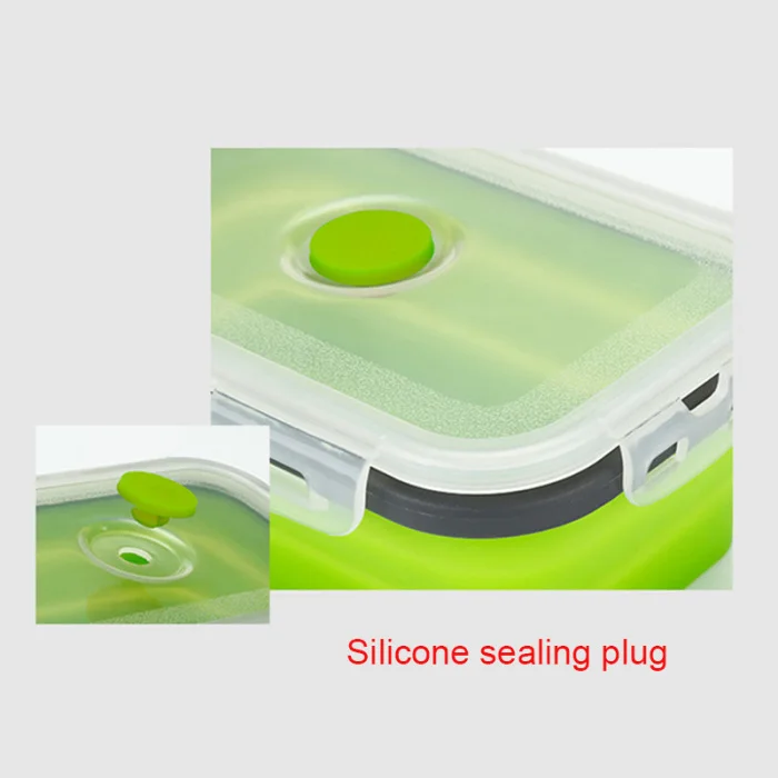 Lunch Box Silicone Bowl Folding Foldable Portable Food Storage Container Eco-Friendly VJ-Drop