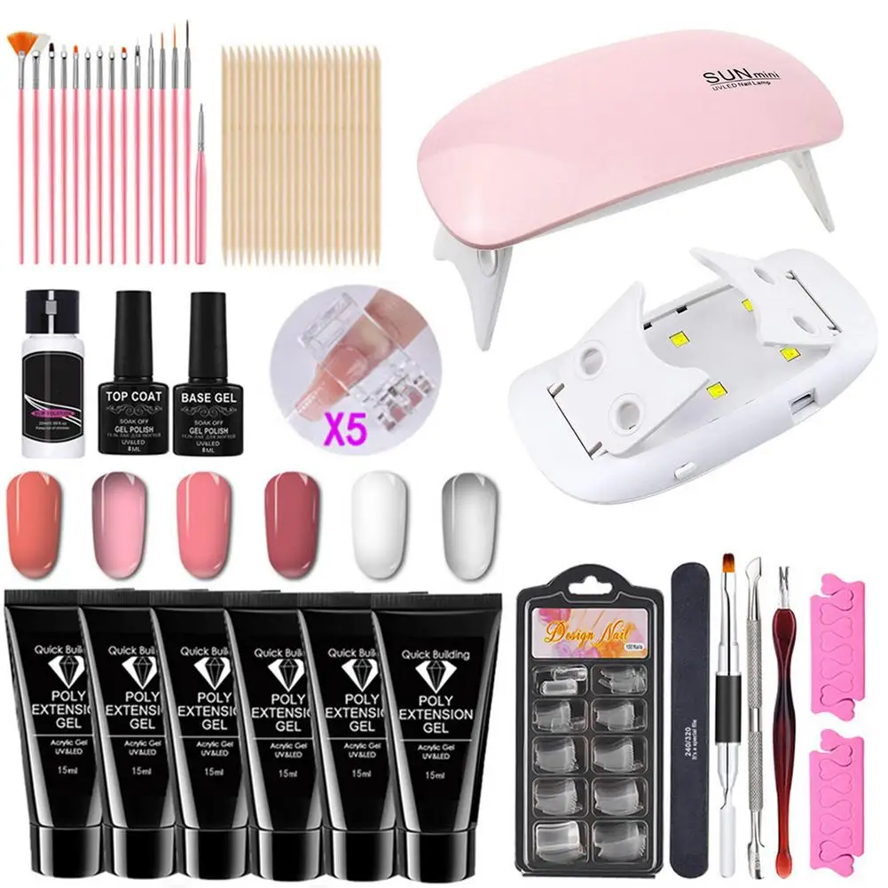 

Nail Extension Gel Kit All in One Nail Gel Set Nail Art Supplies nail extend gel french nail art DIY clear natural