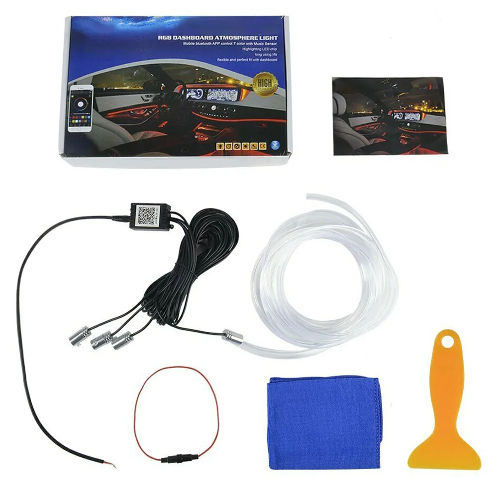 Размеры 6M 12V автомобильный Светодиодные ленты строка светильник гибкий трос