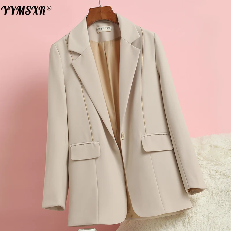 High-quality Women's Mid-length Suit Jacket 2022 Spring and Autumn New Loose Korean Casual Ladies Blazer Office Female