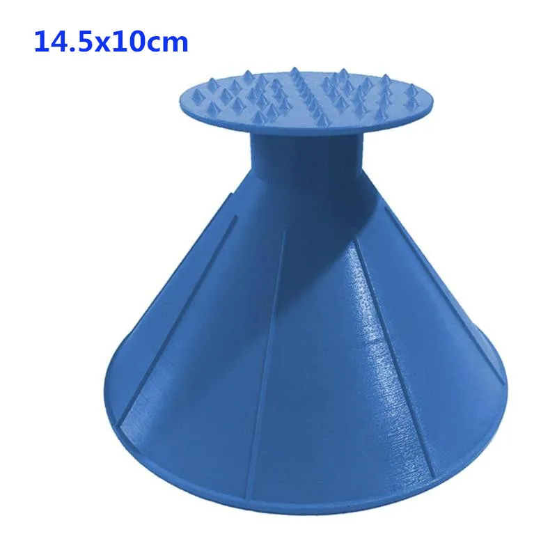 Blue A Открытый круглый скребок для льда, автомобильный скребок для лобового стекла и снега, воронка, лопата в форме конуса, зимний автомобильный инструмент, скребок для удаления снега для автомобиля - Цвет: Blue A