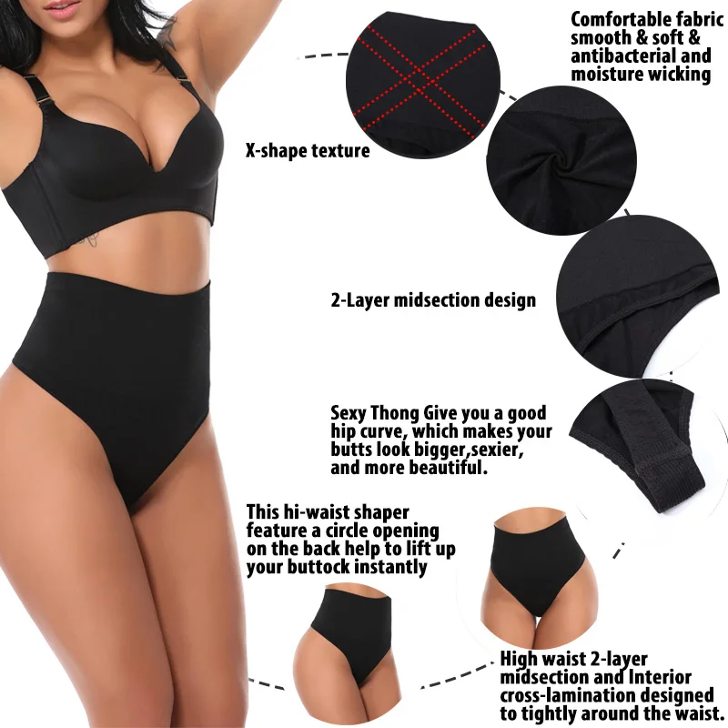 Прикладом Для женщин Body Shaper Высокая Талия животик Управление трусы для похудения талии тренер Корректирующее белье Батт Enhancer Трусы бедра колодки