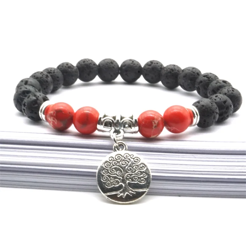 Бусины из черного лавового камня 8 мм | Украшения и аксессуары