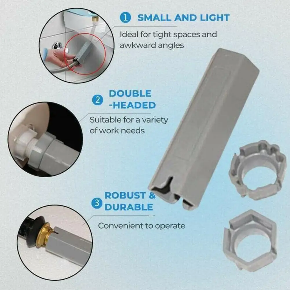 

Toilet Repair Parts Toilet Narrow Space Inlet Valve Braided Hose Soft Connection Sleeve Multi-purpose Disassembly Tool