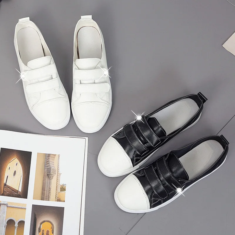 Туфли женские холщовые натуральная кожа плоская подошва Мокасины лоферы