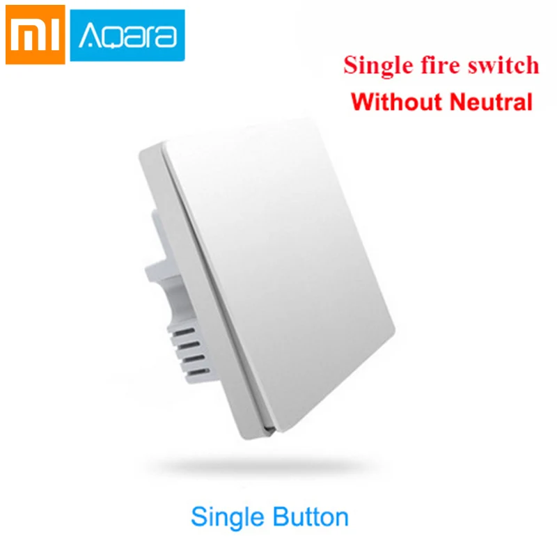 Single Switch Xiaomi умный дом Комплект Aqara шлюз двери окна человеческого тела датчик температуры и влажности Датчик беспроводной переключатель Zigbee розетка куб - Цвет: Single Switch
