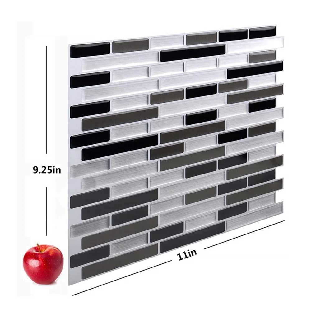 Самоклеящаяся мозаичная плитка Виниловая наклейка серого коричневого цвета с