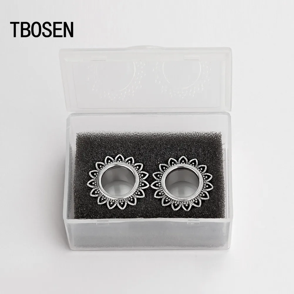 

New fashion stainless steel piercing plugs gauges tunnels body jewelry ear expander gauges best gift for women men pair selling