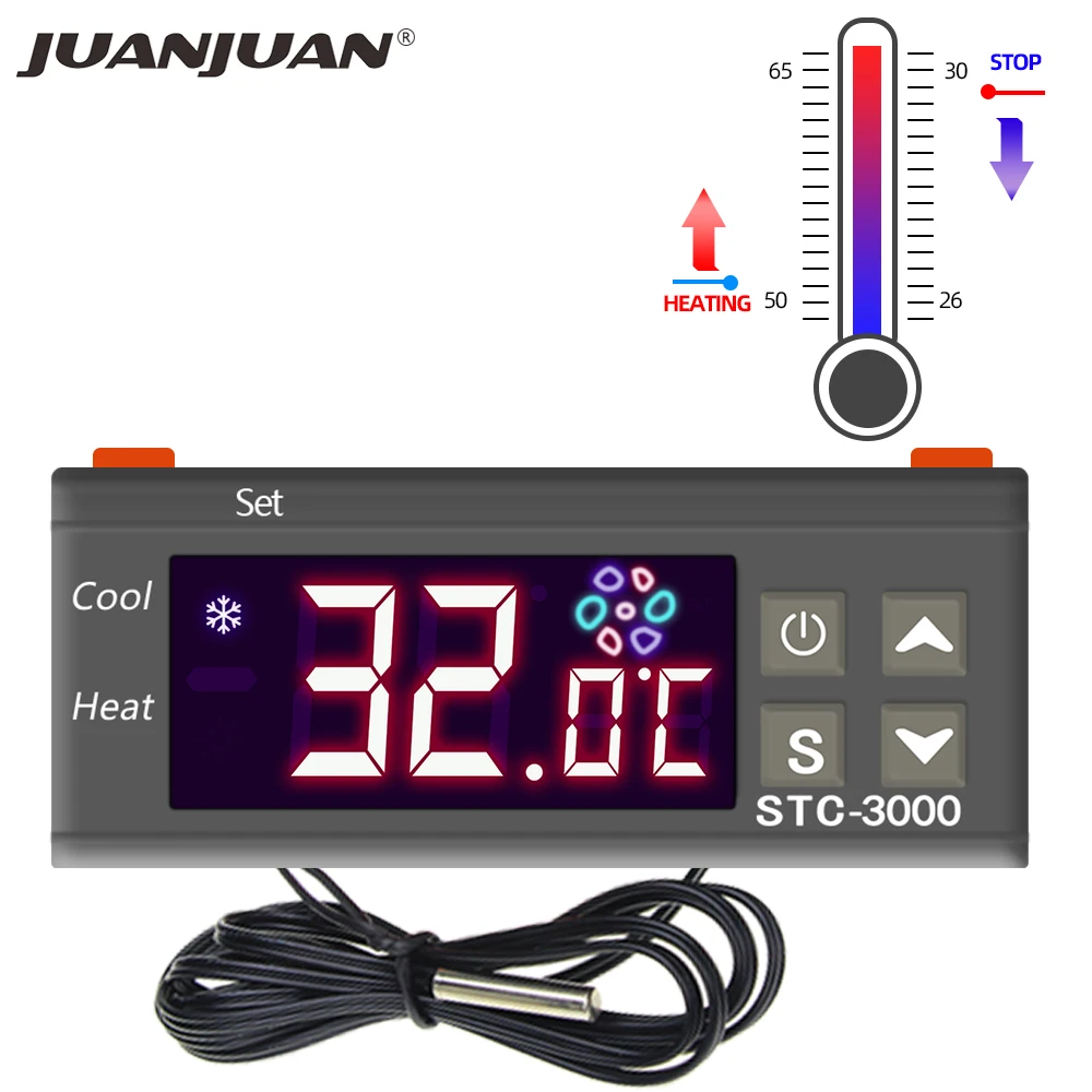 Высокоточный цифровой термостат регулятор температуры термометр датчик
