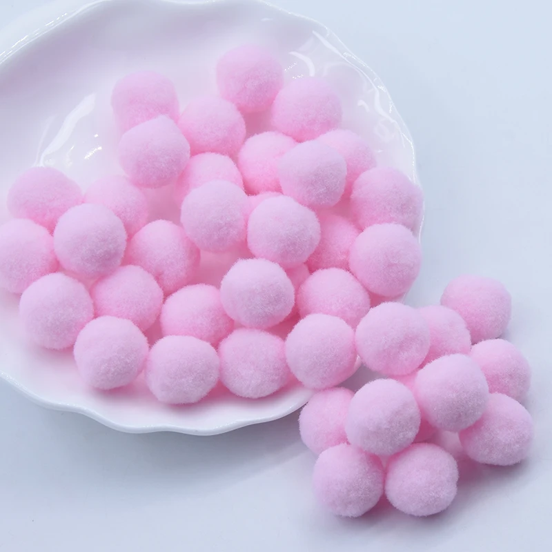 20mm 13pink 80pcs Светильник, желтый, розовый, голубой помпон, меховые шарики, сделай сам, мягкие помпоны, помпоны для рукоделия, Свадебный декор, клей на ткани, аксессуары, 8 мм до 30 мм - Цвет: 20mm 13pink 80pcs