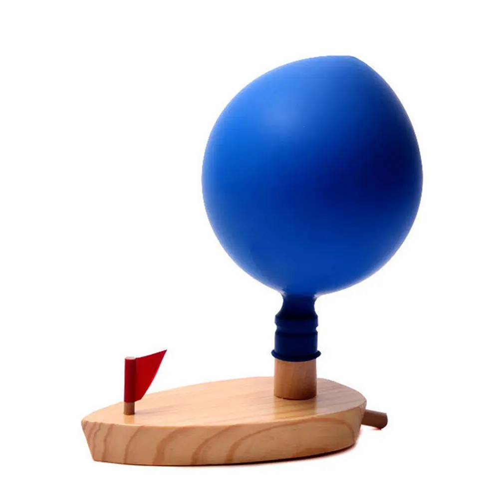 

Воздушный шар из дерева игрушки для ванной, лодка с воздушным приводом, научный эксперимент, обучение, Классическая обучающая искусственна...