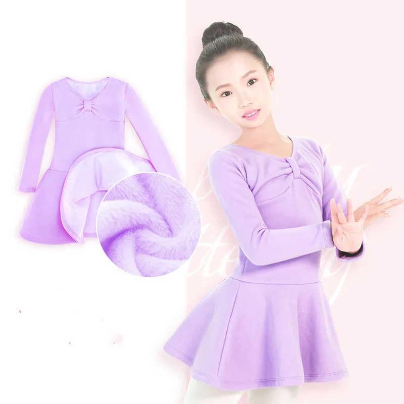 

Детское танцевальное платье с бархатной и плотной пачкой, платье для девочек на осень и зиму с длинным рукавом, осмотр для детей