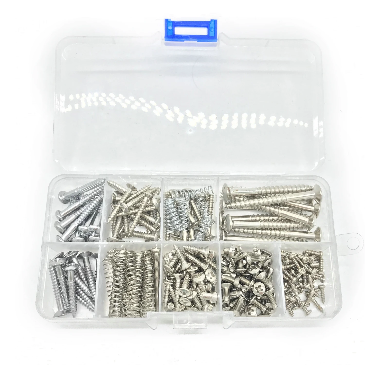 

9 Types Guitar Screw Set Assortment Box Kit Electric Guitar Repairing Tools Bass Screws Box