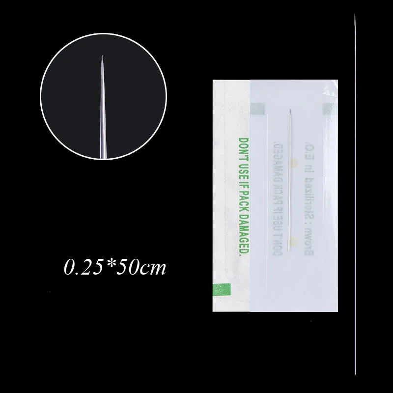 

Traditional Disposable Sterilized Tattoo Needles 1RL 0.25/0.30/0.35/0.4*50mm For Tattoo Eyebrow Pen Machine Permanent Makeup