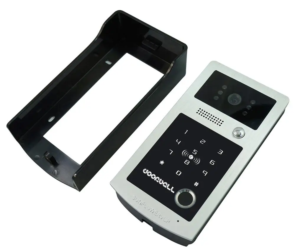 Дверной звонок со сканером отпечатков пальцев 3 шт. 16 ГБ 9 дюймов монитор записи