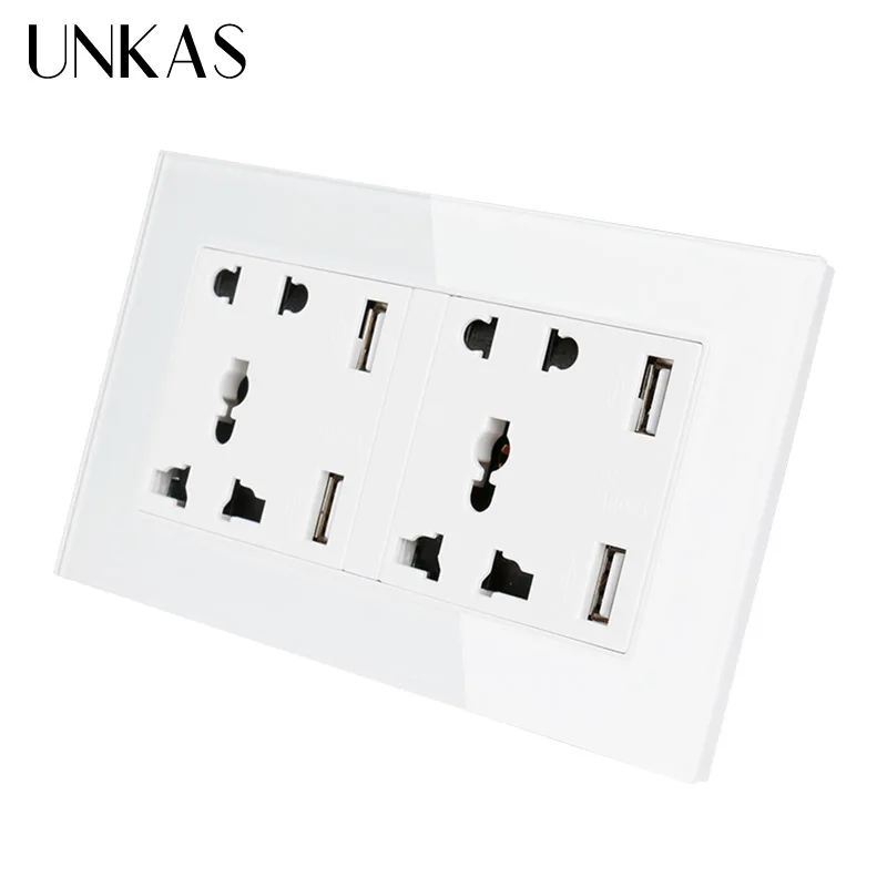 Розетка настенная универсальная с 5 отверстиями и 4 USB-портами | Обустройство дома