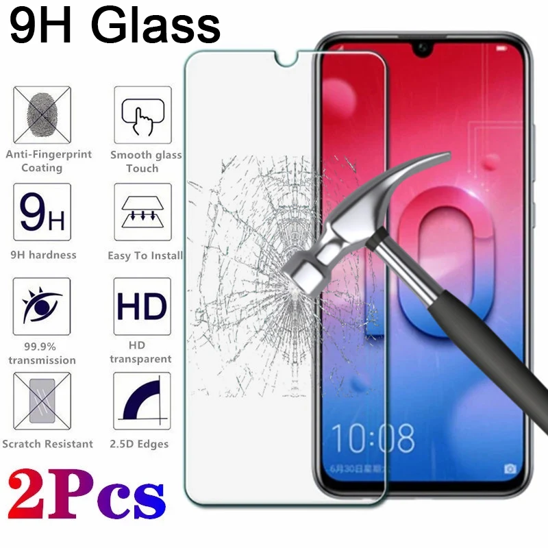 2 шт закаленное стекло для huawei Honor 10i 8A 10 Lite 8C 8X Play P20 P30 Pro P Smart Защитная пленка для экрана