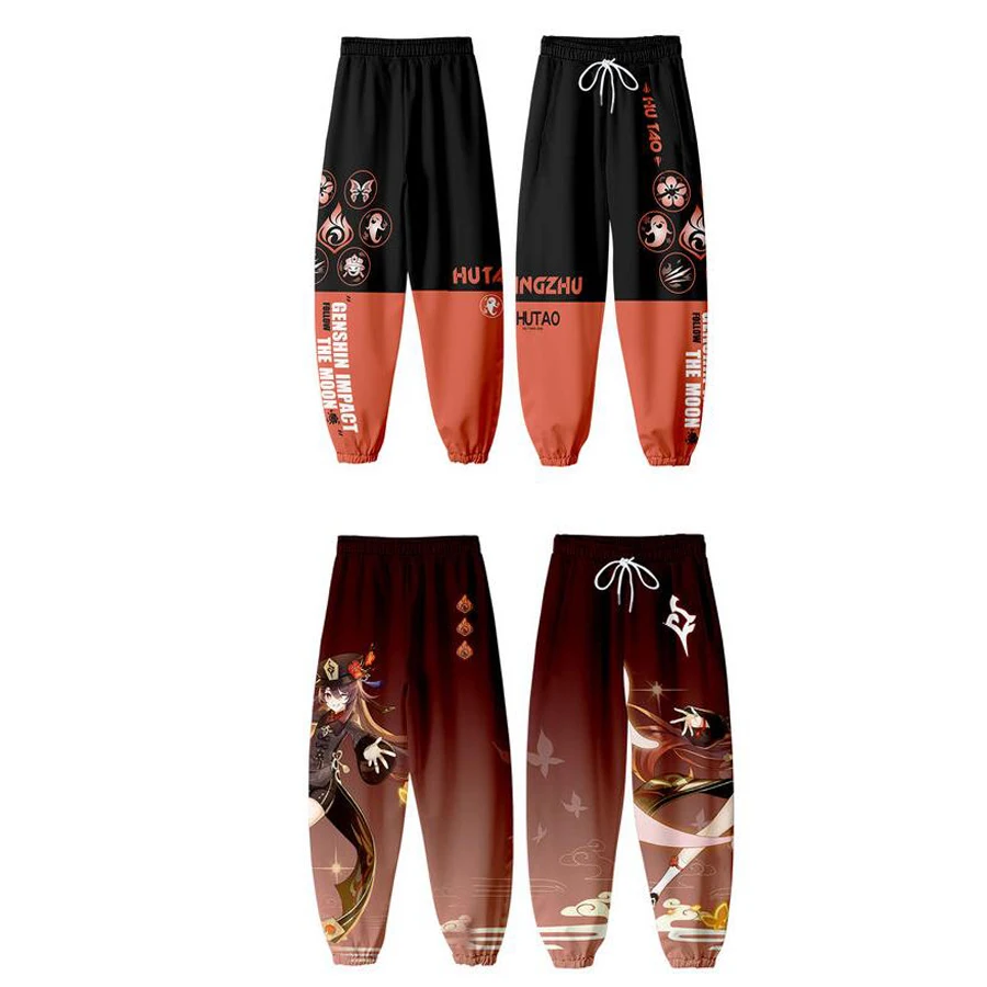 

Anime Game Genshin Impact 3D Joggers Pants Men/Women Casual Trousers Hip Hop Sweatpants Hu Tao Cosplay Costume Pantalon Homme