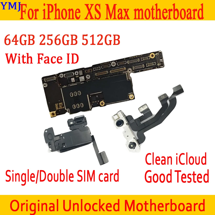 Материнская плата Free icloud для iPhone XS MAX 64 ГБ 256 512 100% Оригинальный разблокированный