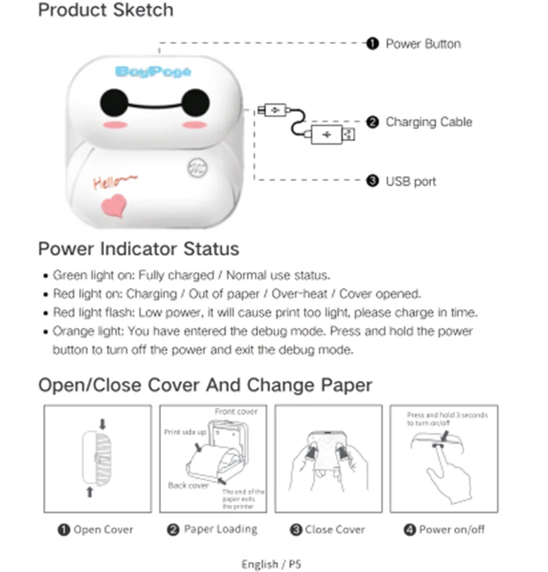 Новый портативный Bluetooth 4 2 принтер GOOJPRT P8 карманный для фото телефона стикеров