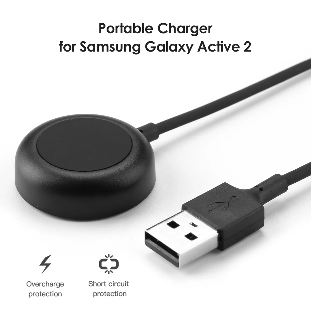 

Portable Watch Charging Dock Watch Comfortable USB Charger Elegant Element for Samsung Galaxy Active 2 Smart Watch