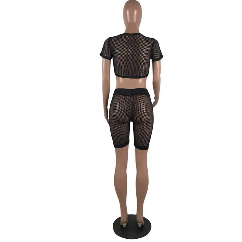 Женский сексуальный костюм из двух предметов короткий топ с коротким рукавом и