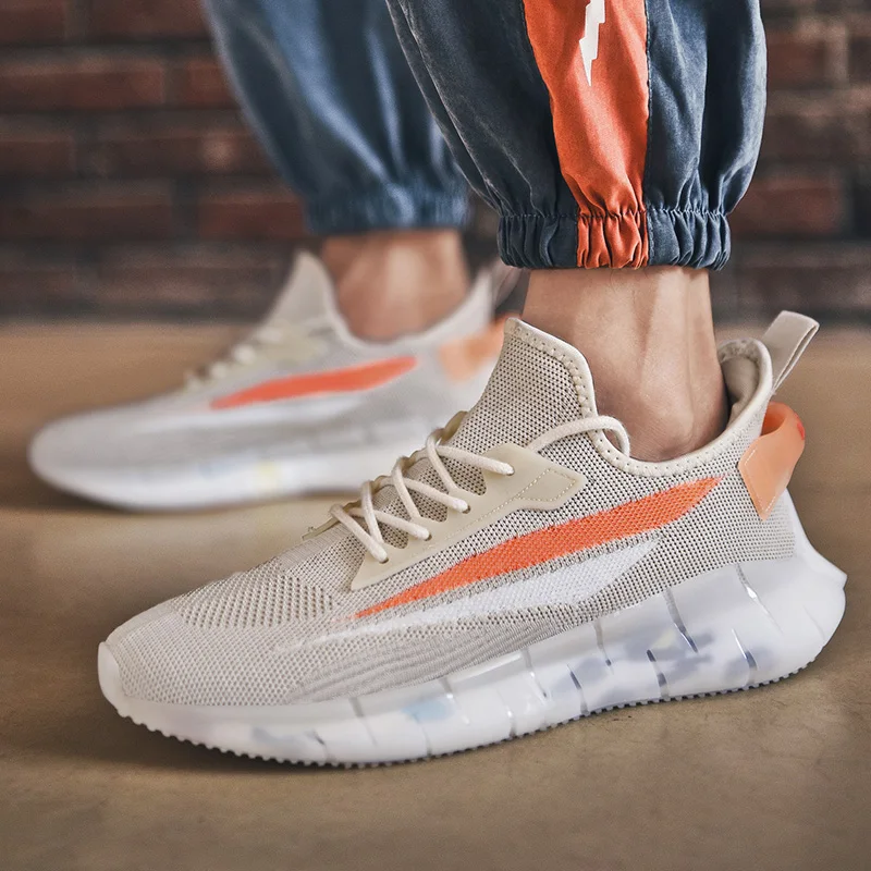 

Fashionable Sports Shoes Sapatos Casual Zapatos Casuales Spring Shoes Sneakers Men Black Sneaker Solid White Fashion Knitting