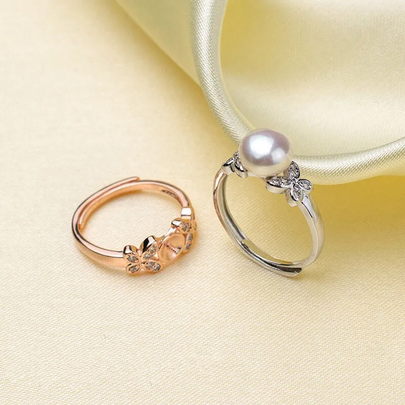

Butterfly Ring Mountings Base Findings Accessories Jewelry Mounts Settings Parts for Akoya Edison Pearls Crystal Jade Coral